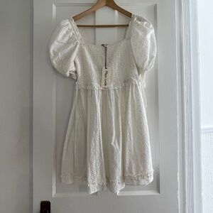 White lace, small, mini dress